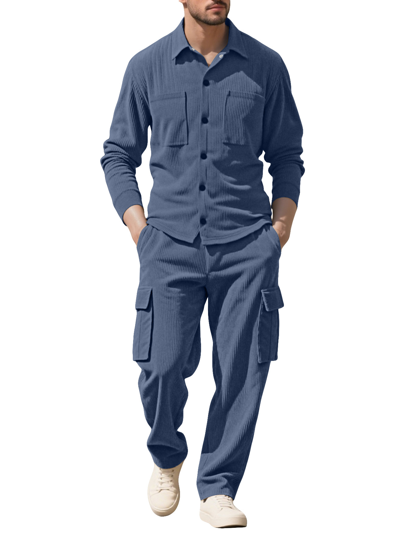 Outdoor Sportswear - Men's Tracksuit Corduroy Workwear 2 Piece